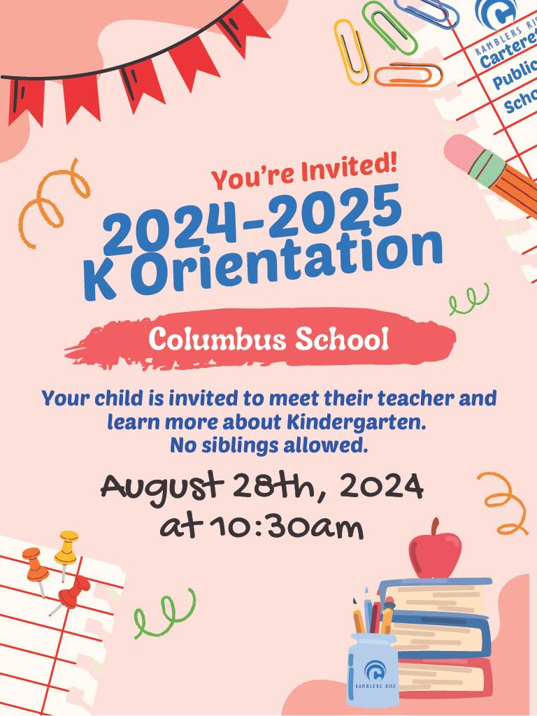  Kindergarten Orientation 8/28